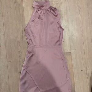 Kendall & Kylie Mauve Halter Mini Dress